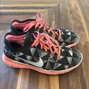 Black and Coral Nikes